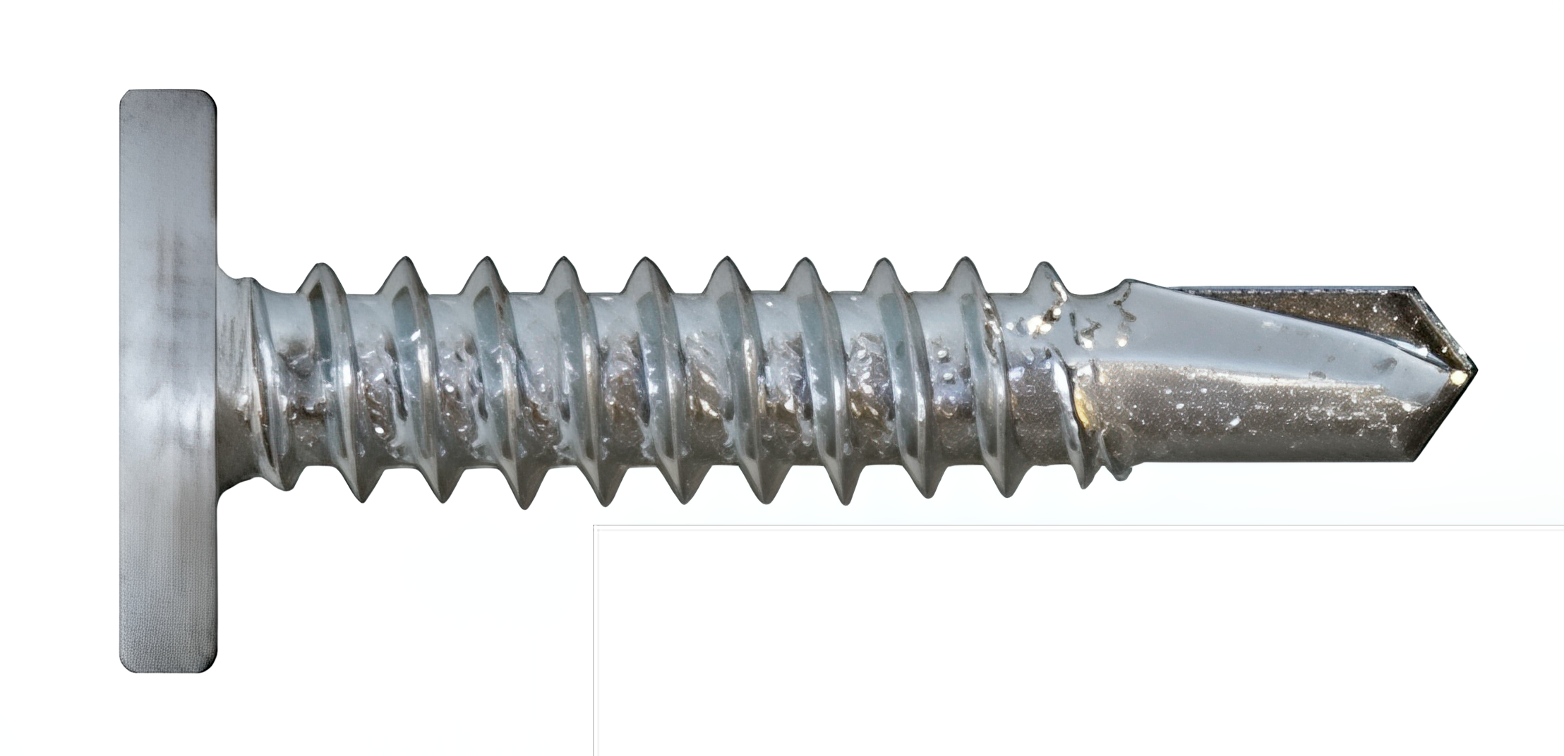 #10-16 pancake-head self-drilling DP3 stainless steel metal roofing screw