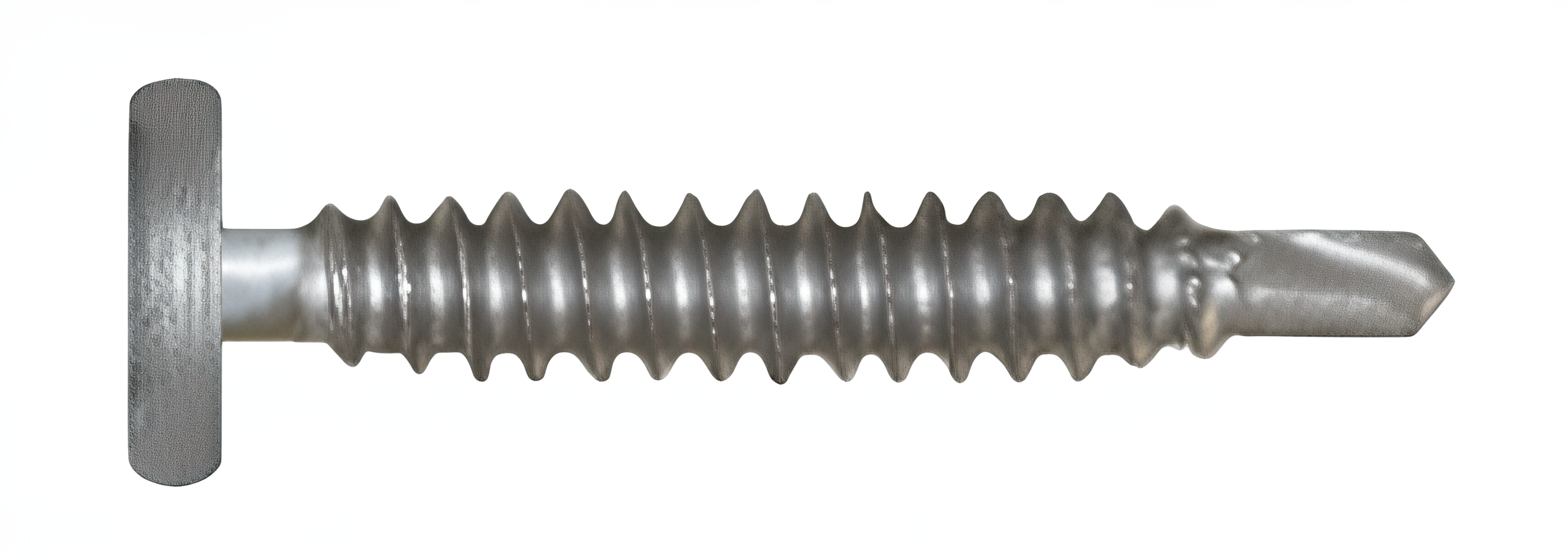 #14-13 pancake-head self-drilling DP1 metal roofing screw with Tri-Seal washer