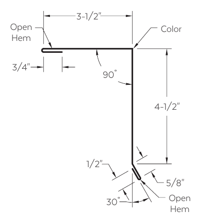 Drexel Metals gable trim installation diagram