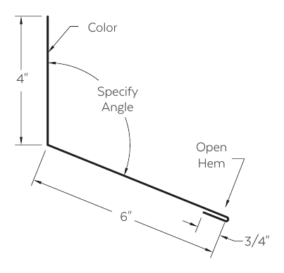 Drexel Metals headwall trim installation diagram