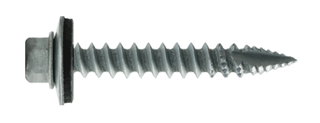 Close-up of Panel-Tite Burr Buster metal-to-wood roofing screw