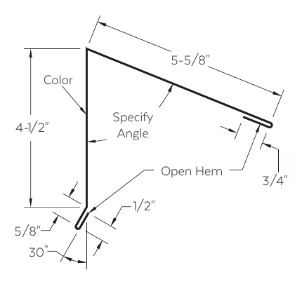 Drexel Metals peak trim installation diagram