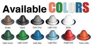 Pipe Master pipe boot flashing color options