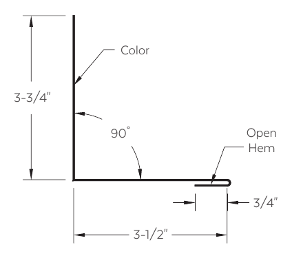 Drexel Metals rakewall trim installation diagram