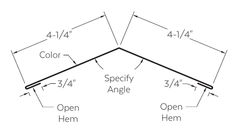Drexel Metals ridge and hip trim installation diagram