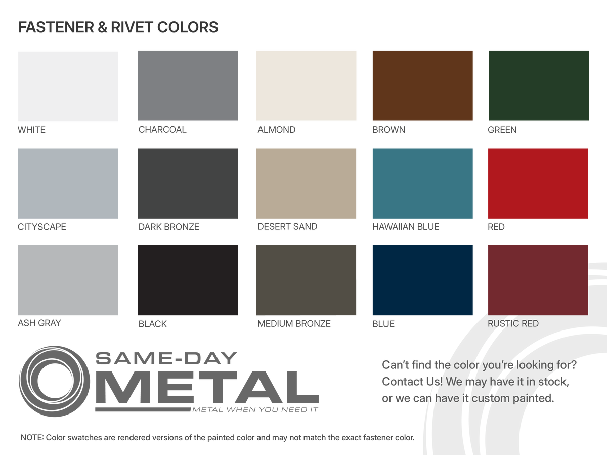 Stainless Steel Rivets #43 - Stock Colors (250/Bag)