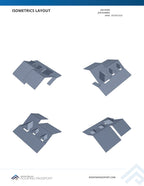 Sample takeoff report — 3D isometric roof views