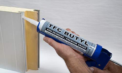 Applying TFC butyl sealant from a tube